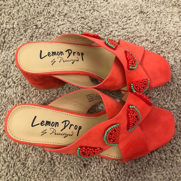 Watermelon Beaded Sandals - Picture 2 of 4